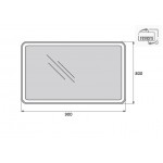 Зеркало BelBagno SPC-MAR-900-800-LED-BTN