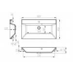 Раковина BelBagno 80 BB800/450-LV-MR-AST