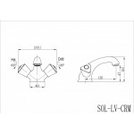 Смеситель Belbagno Solo для раковины излив 67 мм SOL-LV-CRM