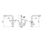 Смеситель Belbagno Tanaro для кухни с высоким поворотным изливом TAN-LACM-CRM