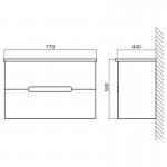 Тумба под умывальник BelBagno 80 LUXURY/SOFT-800-2C-SO-RW-P