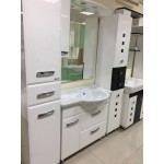 Тумба под умывальник Bellezza Балтика 90 см левая или правая напольная с 2 ящиками бежевая