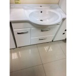 Тумба под умывальник Bellezza Балтика 90 см левая или правая напольная с 2 ящиками бежевая