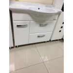 Тумба под умывальник Bellezza Балтика 90 см левая или правая напольная с 2 ящиками бежевая