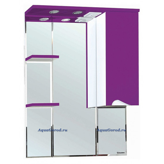 Зеркало-шкаф Bellezza Эйфория 80 левый или правый фиолетовый