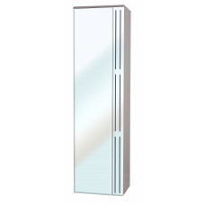 Шкаф-пенал Bellezza Эльза 45 левый или правый подвесной зеркальный с подсветкой, бежевый структурный