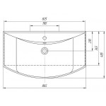 Умывальник Kirovit Стиль 850, полувстраиваемый