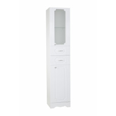 Шкаф-пенал Bellezza Кантри 40 см левый или правый со стеклом, с 2 ящиками белый