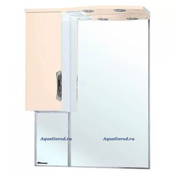 Зеркало-шкаф Bellezza Лагуна 65 см левый или правый бежевый