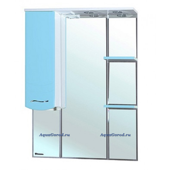 Зеркало-шкаф Bellezza Мари 75 см левый или правый голубой