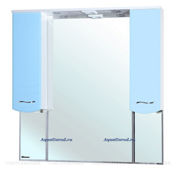 Зеркало-шкаф Bellezza Мари 105 см голубой