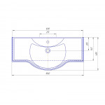 Умывальник Классик-1050, полувстраиваемый
