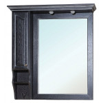 Зеркало-шкаф Bellezza Рим 100 см левый или правый черное, массив дуба