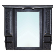 Зеркало-шкаф Bellezza Рим 120 см черное, массив дуба