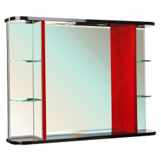 Зеркало Bellezza Рио 90 см с ИК выключателем черное-красное