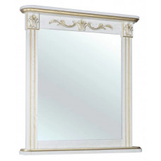 Зеркало Bellezza Виктория 100 см белое, массив дуба