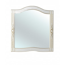 Зеркало Bellezza Жардин 100 см белое, массив дуба