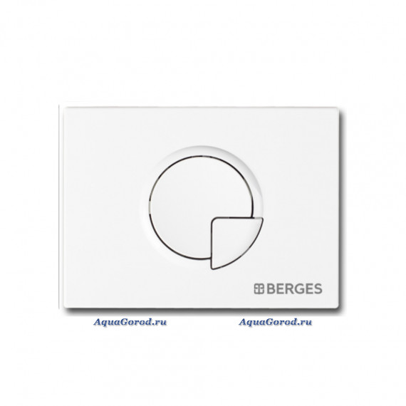 Кнопка Berges для инсталляции NOVUM R1 двухрежимная белая 040021