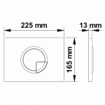 Кнопка Berges для инсталляции NOVUM R2 двухрежимная матовый хром 040022