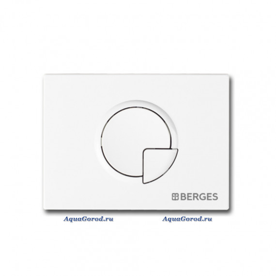 Кнопка Berges для инсталляции NOVUM R4 двухрежимная белый Soft Touch 040024