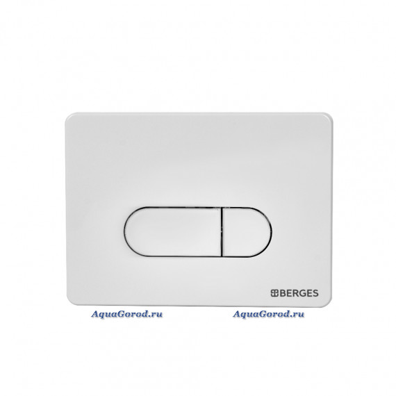 Кнопка Berges для инсталляции NOVUM D4 двухрежимная белый Soft Touch 040034