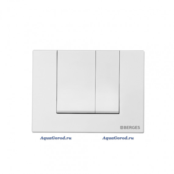 Кнопка Berges для инсталляции NOVUM S4 двухрежимная белый Soft Touch 040044