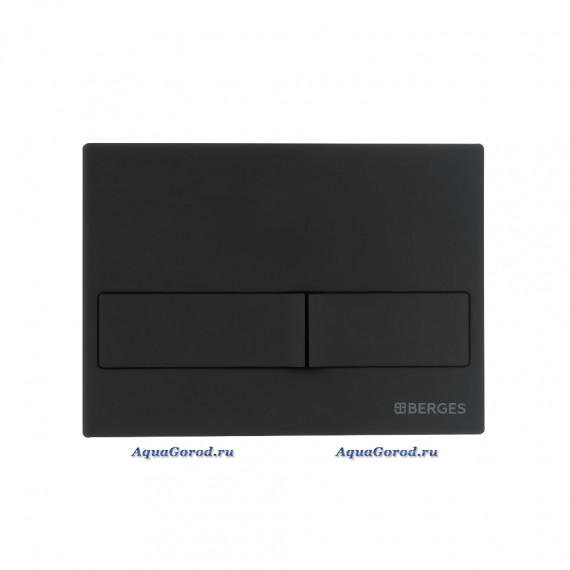 Кнопка Berges для инсталляции NOVUM L5 двухрежимная черный Soft Touch 040015