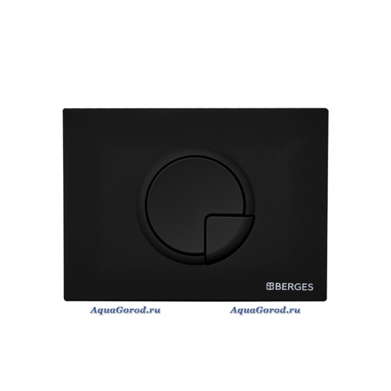 Кнопка Berges для инсталляции NOVUM R5 двухрежимная черный Soft Touch 040025