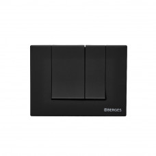 Кнопка Berges для инсталляции NOVUM S5 двухрежимная черный Soft Touch 040045