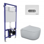 Инсталляция Berges Novum525 с унитазом EGO безободковым, кнопка D7 белая/хром, быстросъемное сиденье дюропласт 047237 Инсталляция Berges Novum525 с унитазом EGO безободковым, кнопка D7 белая/хром, быстросъемное сиденье дюропласт 047237