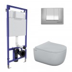 Инсталляция Berges Novum525 с унитазом EGO безободковым, кнопка S3 хром глянец, быстросъемное сиденье дюропласт 047243 Инсталляция Berges Novum525 с унитазом EGO безободковым, кнопка S3 хром глянец, быстросъемное сиденье дюропласт 047243