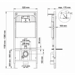 Инсталляция Berges Novum525 с унитазом EGO XL безободковым, кнопка L3 хром глянец, быстросъемное сиденье дюропласт 043233