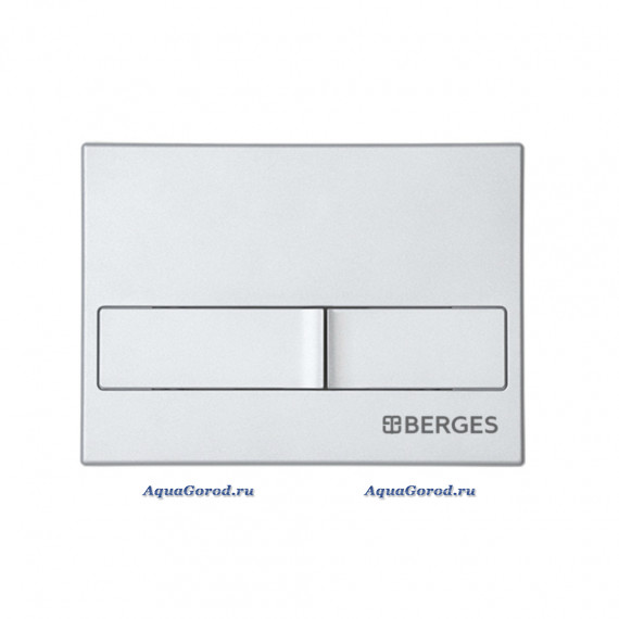 Кнопка Berges для инсталляции NOVUM L2 двухрежимная матовый хром 040012