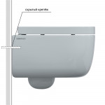 Унитаз подвесной Berges Ego XL 54 см безободковый с сиденьем Toma SO дюропласт микролифт быстросъём 082124