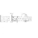 Унитаз подвесной Berges Strati 53.5 см безободковый с сиденьем Strati SO дюропласт микролифт быстросъём 082132