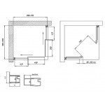 Душевое ограждение Vegas Glass ZA-F Novo 100x90x190 раздвижные двери профиль черный матовый стекло прозрачное ZA-F NOVO 100*90 02М 01