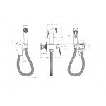 Гигиенический душ со смесителем CEZARES LINER-DIF-GM