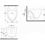 Унитаз подвесной beWash HELENEN безободковый с сиденьем микролифт белый глянец 69303201