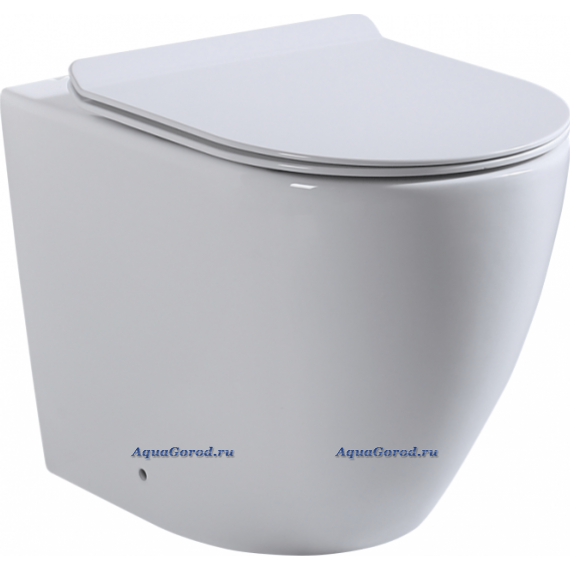 Унитаз приставной beWash ALDO безободковый с сиденьем микролифт белый глянец BKFSR001565