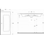 Раковина накладная beWash ONTARIO прямоугольная белый глянец 35021101