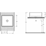 Раковина накладная beWash ONTARIO квадратная белый глянец 35391001