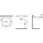 Раковина накладная Bien INFINITUM квадратная белый INLU04301FD0W3000