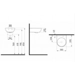 Раковина подвесная Bien VOKHA квадратная платина MDLS03001FD1W5000