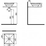 Раковина накладная Bien KRISTAL квадратная белый KRLG04101FD0W3000