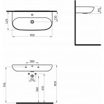 Раковина накладная/подвесная Bien VOKHA прямоугольная чёрный матовый MDLS09001FD1B7000