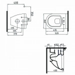 Унитаз подвесной Bien HARMONY безободковый с сиденьем микролифт белый HRKA052N2VP0W3000