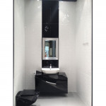 Унитаз подвесной Bien Fracture безободковый черный с черным сиденьем микролифт FRKA056GMVP0B9000