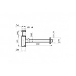 Сифон BelBagno BB-SMT2-01 для раковины, металлический, хром