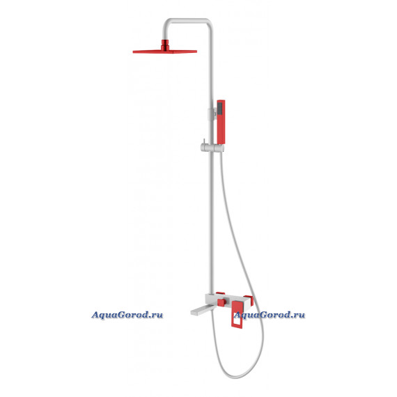 Душевая система Boheme Q 148-WR для ванны с изливом WhiteRed