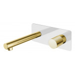 Смеситель Boheme STICK 125-WG.2 для раковины встраиваемый в стену WHITE TOUCH GOLD белый/золото